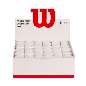 caja 60 overgrips wilson padel blanco pro