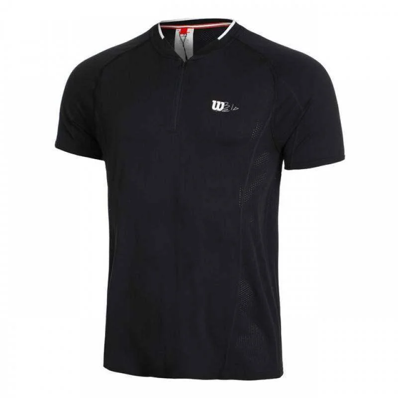 Camiseta Fernando Belasteguin Wilson Seamless Ziphnly 2.0 Negro Tienda padel online