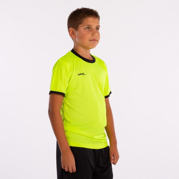 camiseta softee galaxy niño amarillo fluor negro