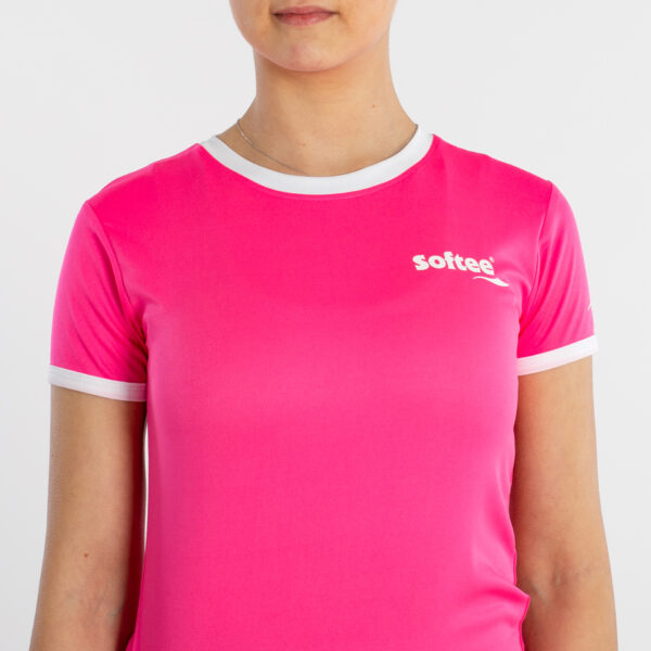 camiseta softee galaxy mujer fucsia flúor blanco 2