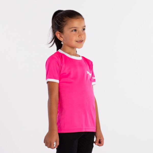 camiseta softee galaxy niña fucsia flúor blanco 1