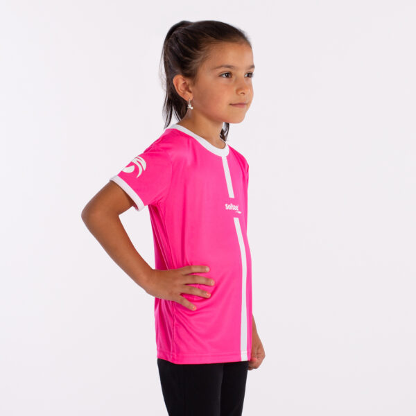 camiseta softee tipex niña fucsia flúor blanco 2