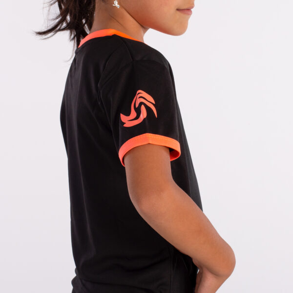 camiseta softee tipex niña negro coral flúor 2