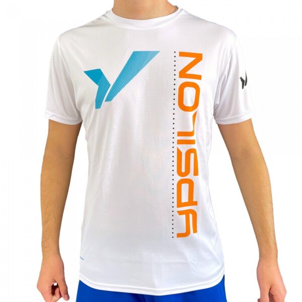 camiseta ypsilon padel odp blanco naranja