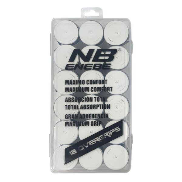 pack 18 overgrips liso enebe única blanco