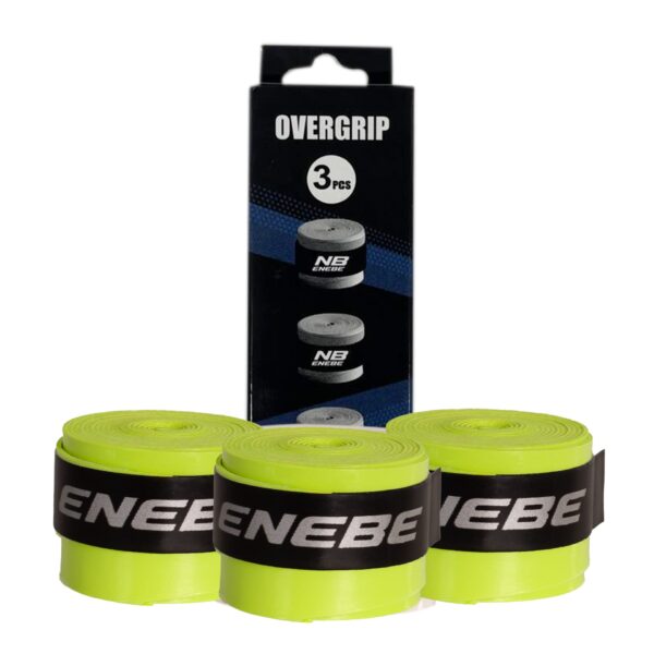 pack 3 overgrips lisos enebe única amarillo flúor